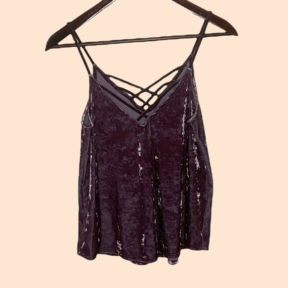 2 for $30 Strappy crushed velvet top - Picture 2 of 2